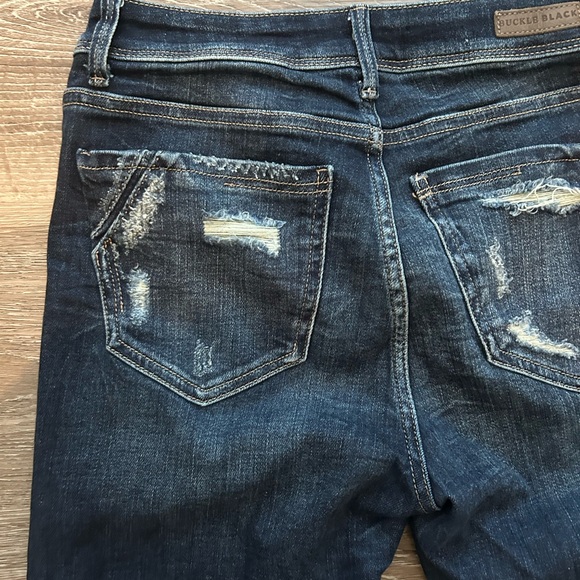 Buckle Black Distressed Blue Jeans Women’s 27 - Picture 6 of 7